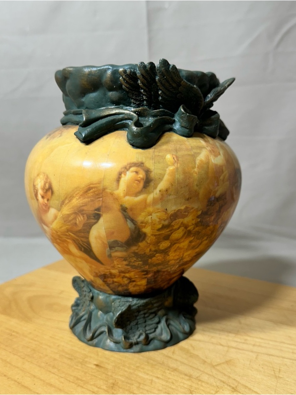 Vintage, Angel/Cherub Composite Vase